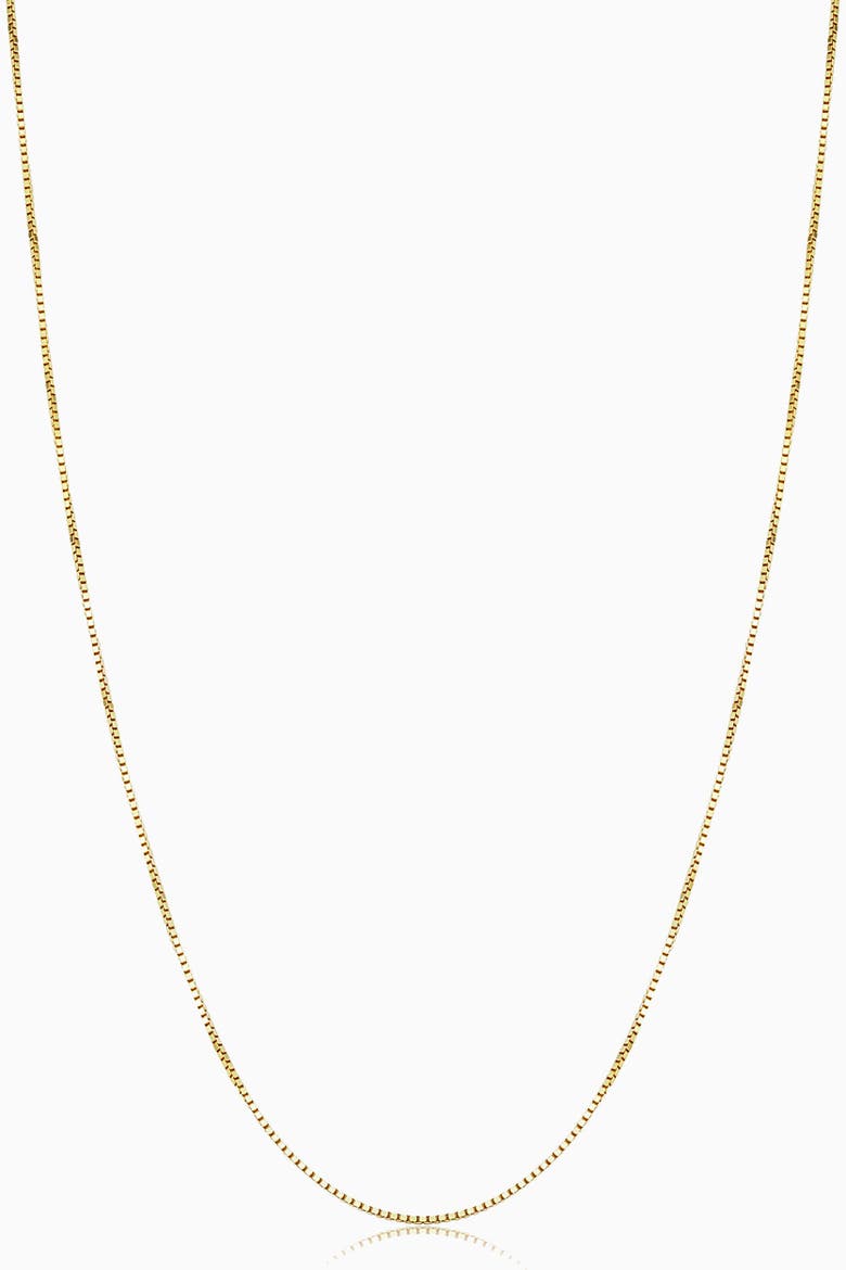 14K Gold Bodega Box Chain, Main, color, Yellow Gold