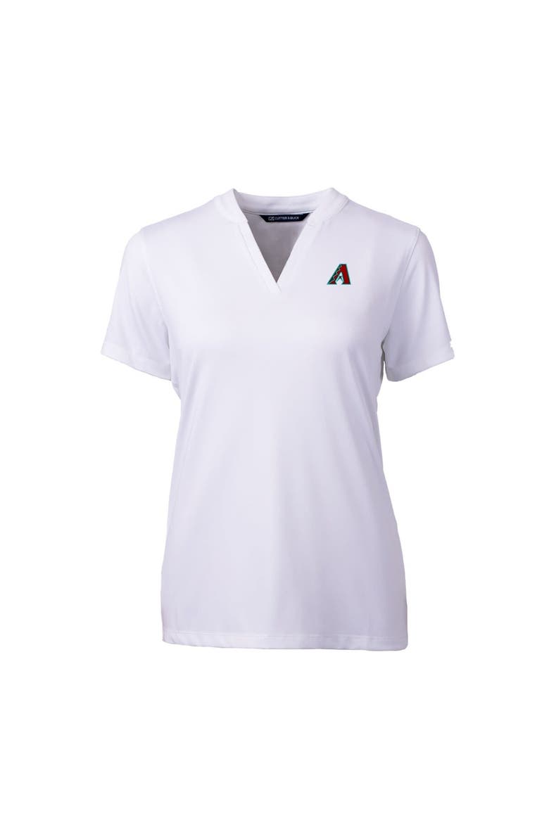 Women's Cutter & Buck  White Arizona Diamondbacks Forge Stretch V-Neck Blade Top, Alternate, color, White