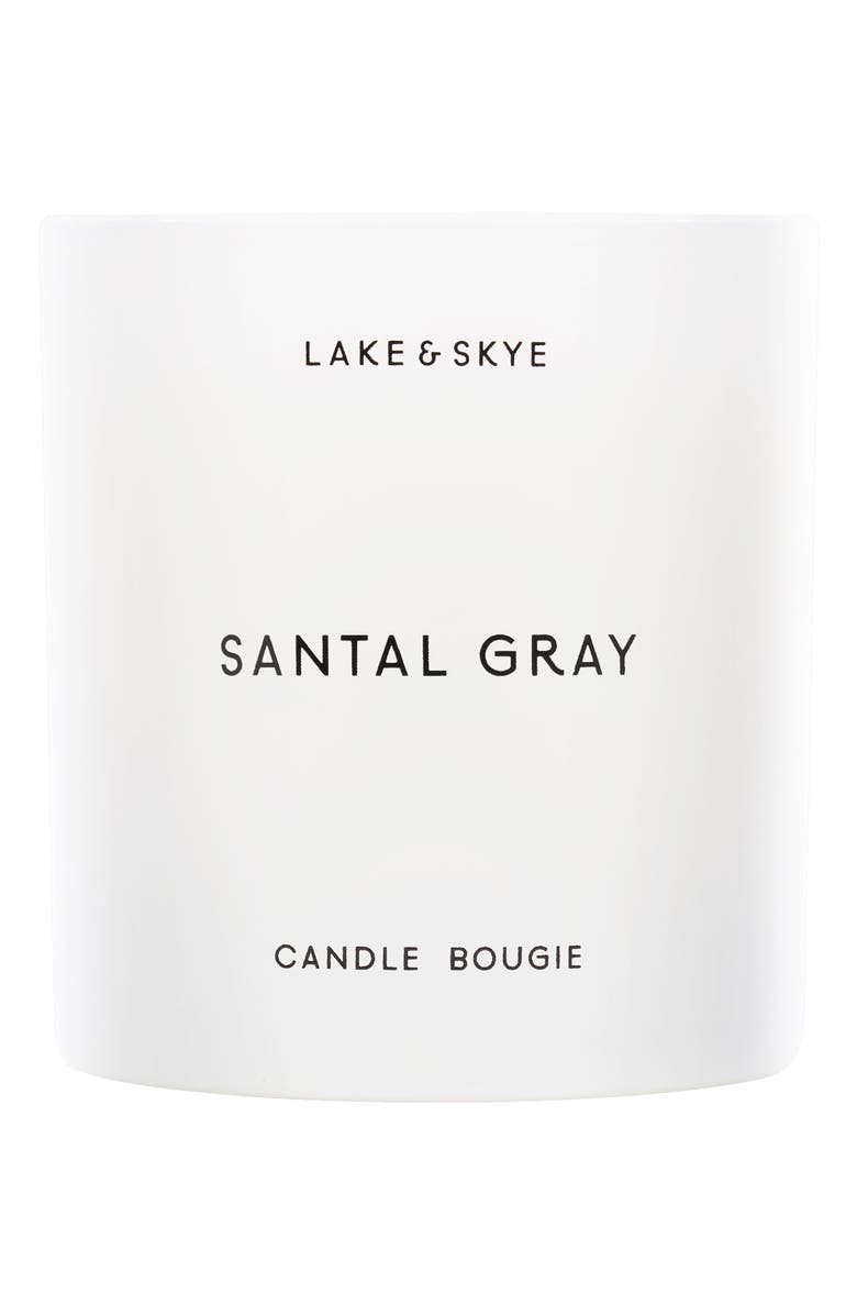 Lake & Skye Santal Gray Scented Candle, Main, color, 