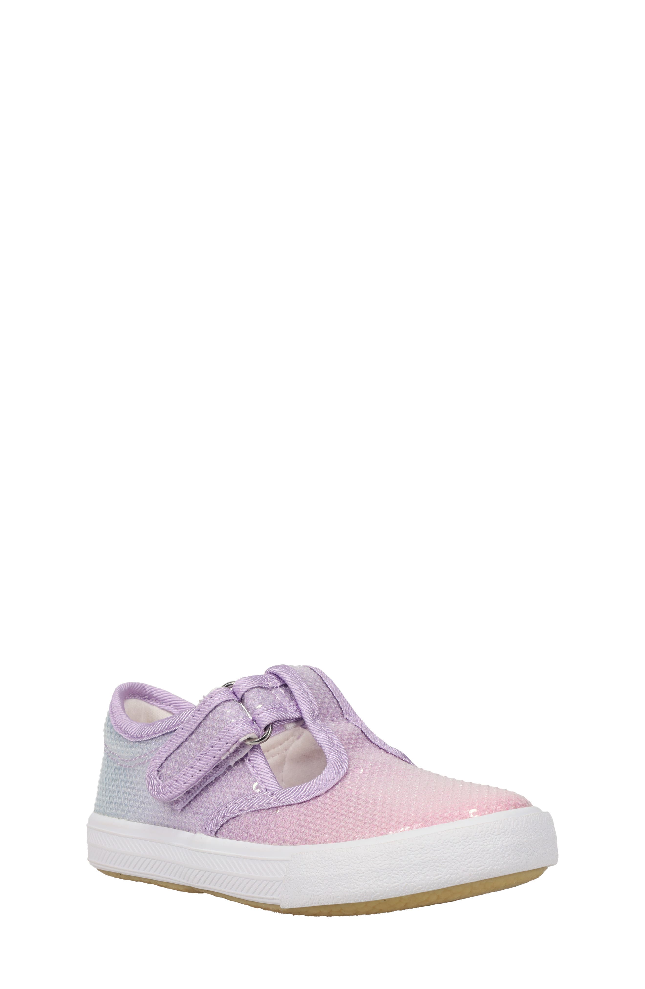 Keds<sup>®</sup> Kids' Daphne Ombré Sequin T-Strap Sneaker, Main, color, 