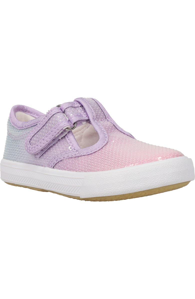 Keds<sup>®</sup> Kids' Daphne Ombré Sequin T-Strap Sneaker, Main, color,