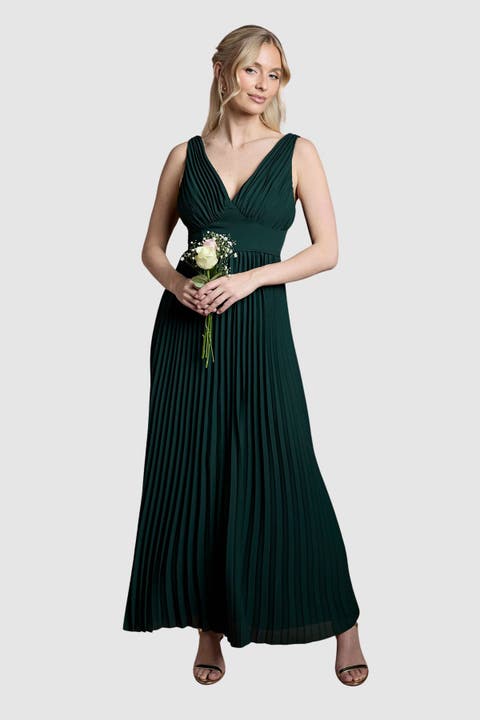 Plunge Neck Maxi Dress
