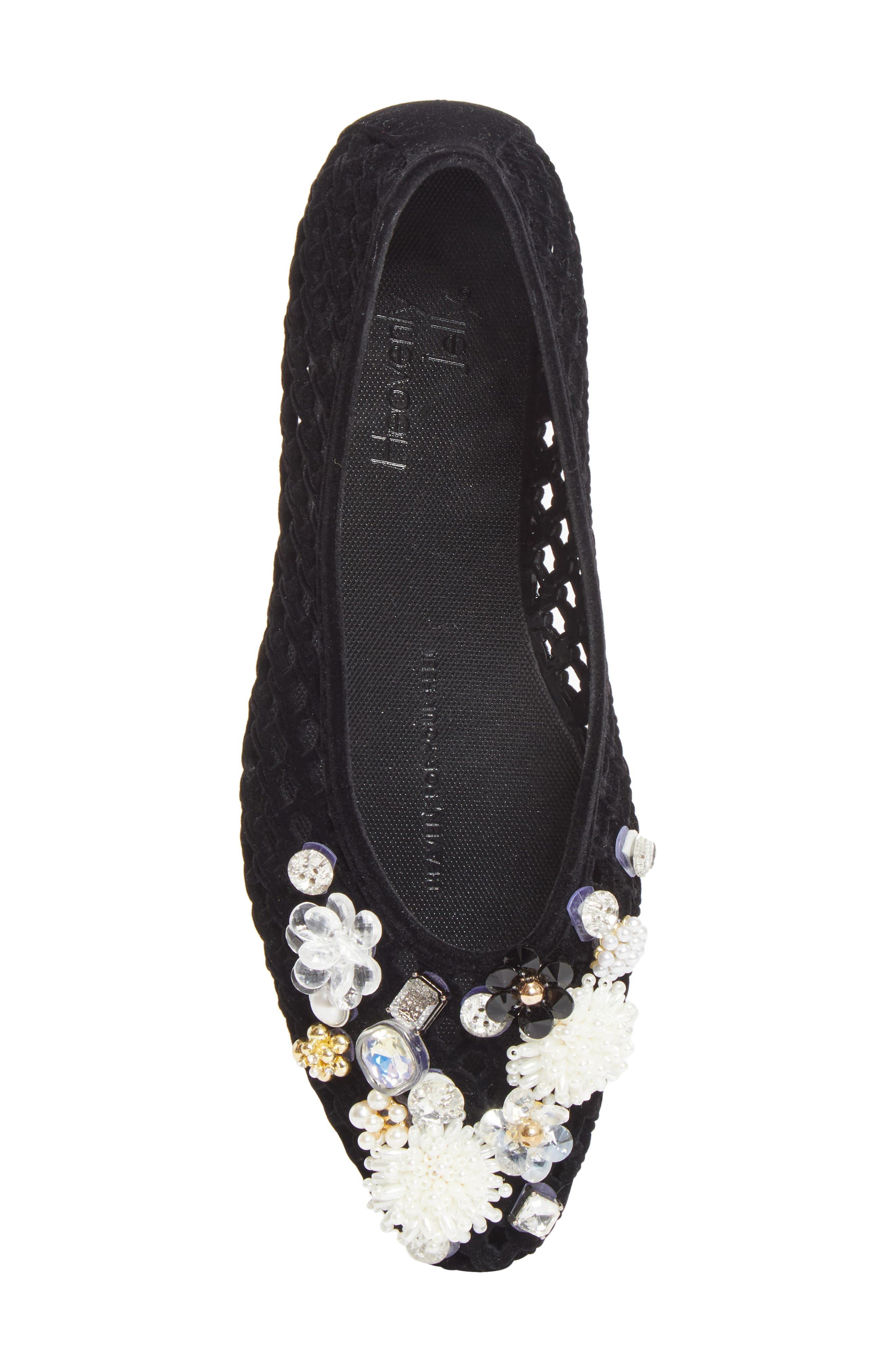 Veil Jelly Ballet Flat, Alternate, color, BLACK