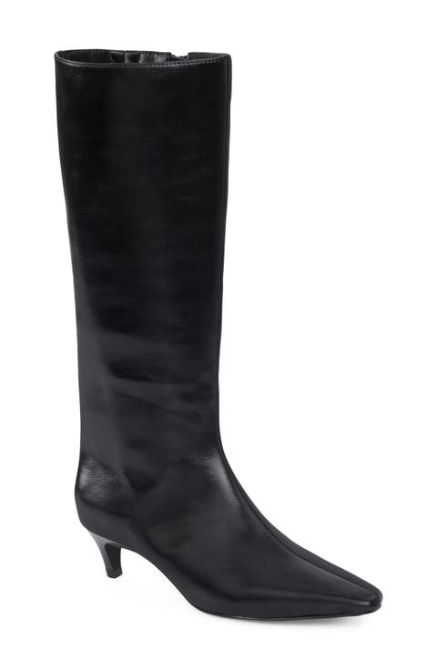 Lucian Faux Leather Knee High Boot