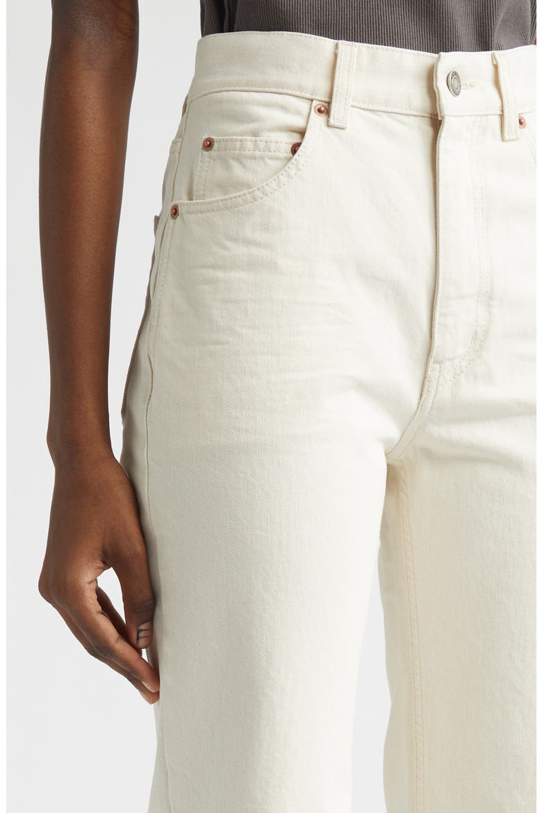 '70s High Waist Bootcut Jeans, Alternate, color, ALMOND MILK