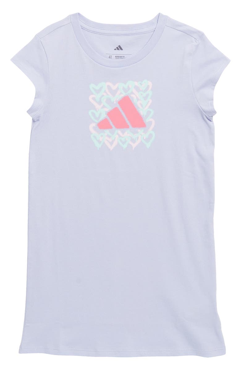 adidas Kids' Graphic T-Shirt Dress, Main, color,