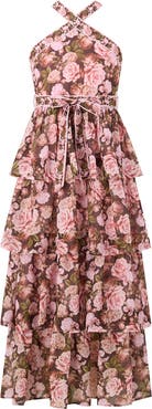 Marlo Kids Camellia Halter Neck Maxi Dress