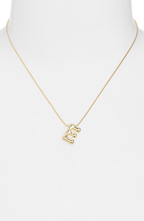 Bp. Bubble Initial Pendant Necklace In E- 14k Gold Dipped