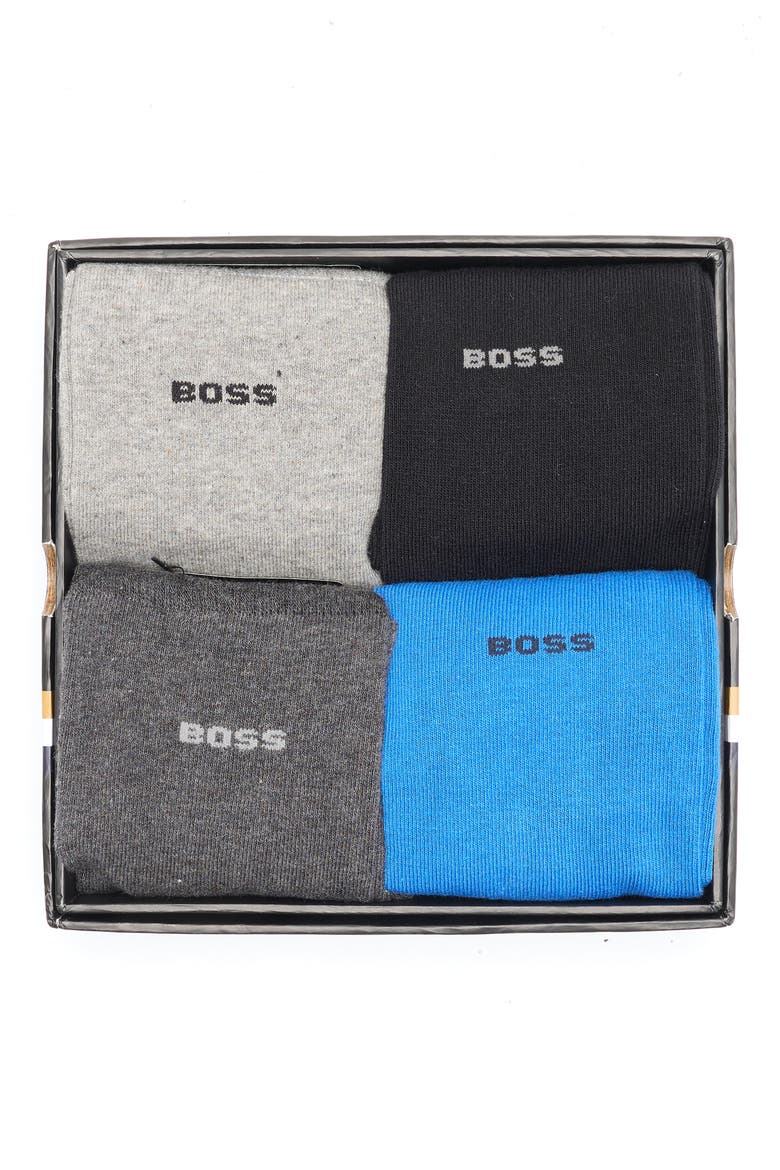 4-Pack Assorted Crew Socks Gift Box, Alternate, color, BRIGHT BLUE