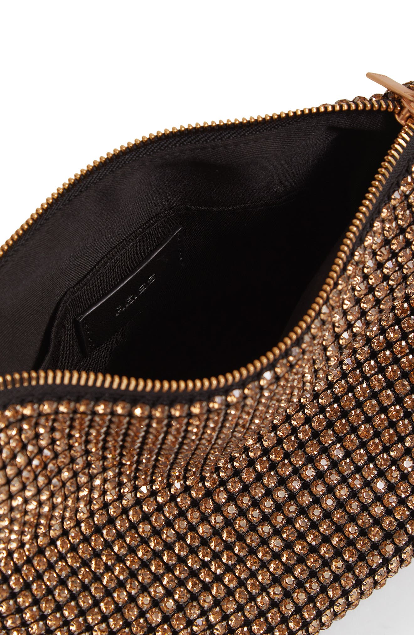 Reiss Leah Crystal Convertible Clutch, Alternate, color, Gold