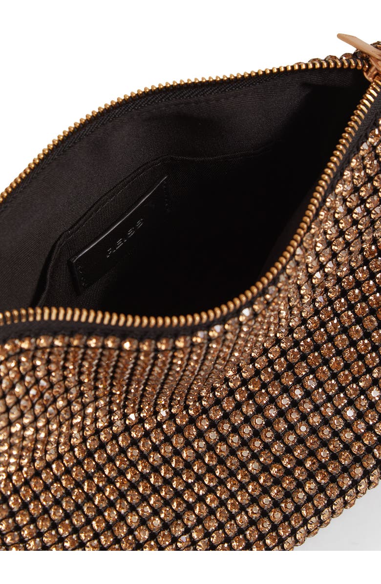 Reiss Leah Crystal Convertible Clutch, Alternate, color, Gold