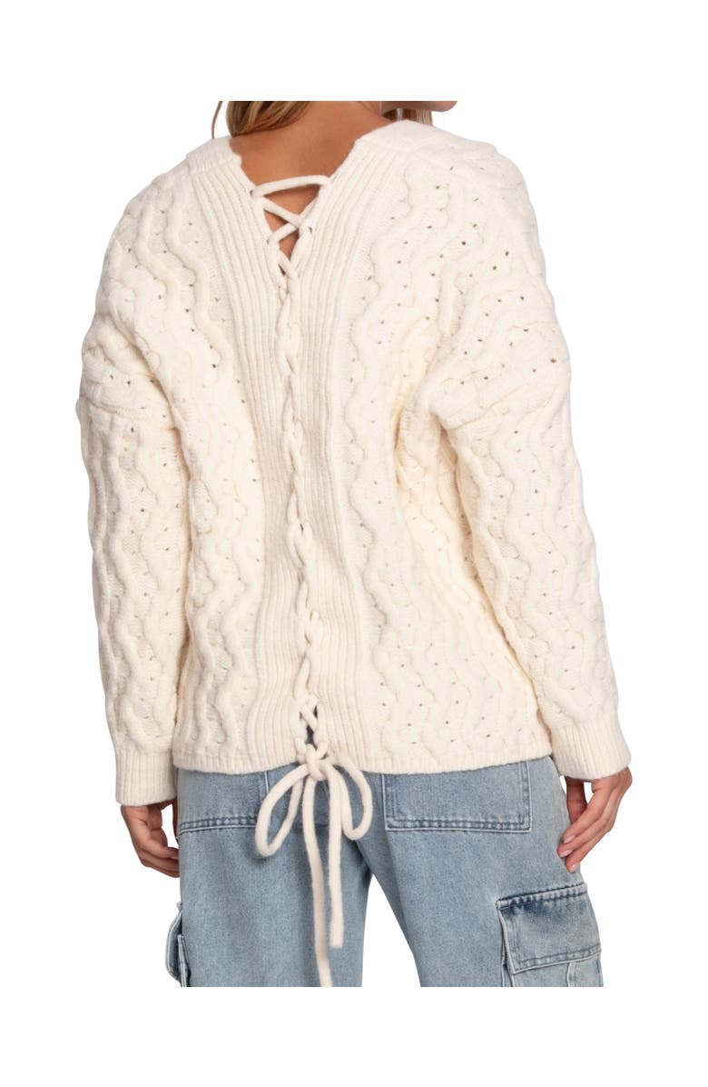 Belle & Bloom Sugar Plum Chunky Cardigan, Alternate, color, Cream