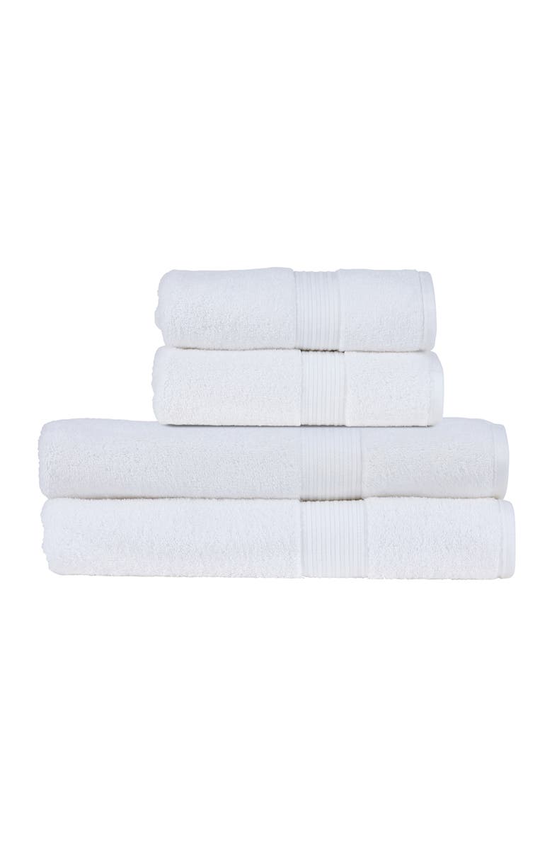 CHRISTY Supreme Hygro Luxury 100% Supima Cotton 4 Piece Bath Sheet Set, Main, color, White