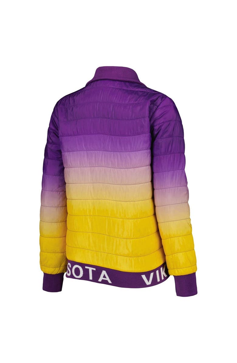 THE WILD COLLECTIVE Women's The Wild Collective Purple/Gold Minnesota Vikings Color Block Full-Zip Puffer Jacket, Alternate, color, Purple