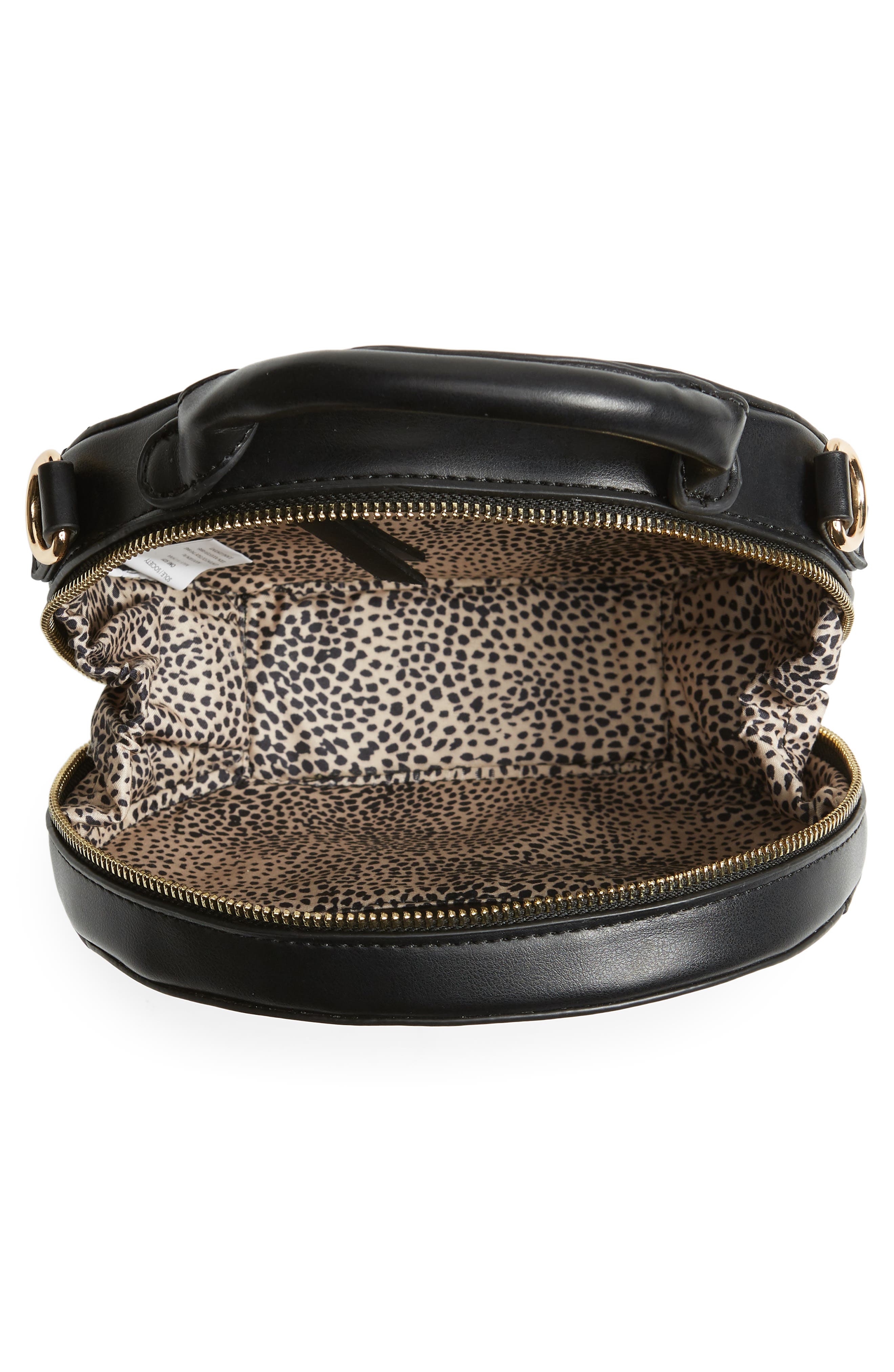 Sole Society Glyso Round Faux Leather Crossbody Bag, Alternate, color, 