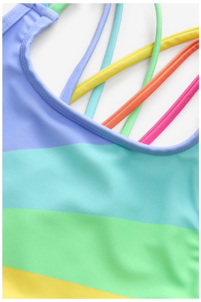 Kids' Rainbow One-Piece Swimsuit, Alternate, color, RAINBOW