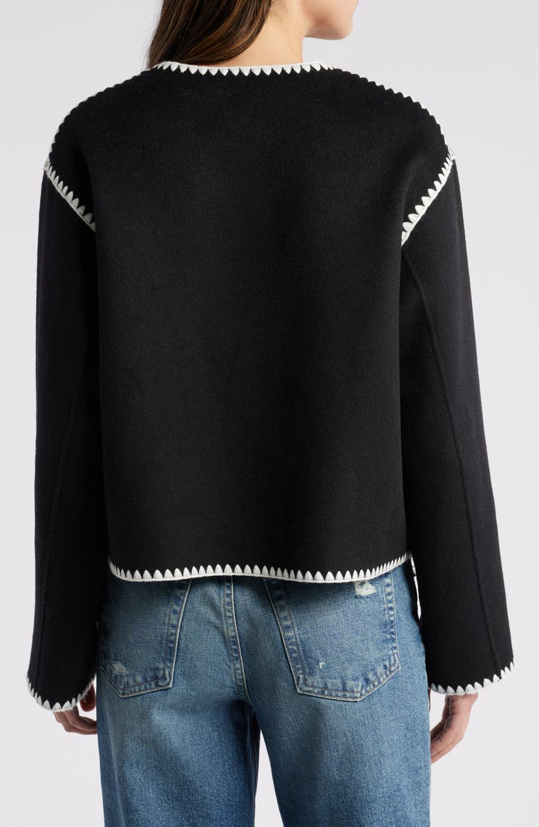 Rails Melanie Embroidered Detail Wool Blend Jacket, Alternate, color, 