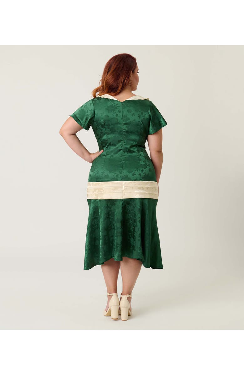 Unique Vintage Plus Size 1920s Wilshire Flapper Day Dress, Alternate, color, Green