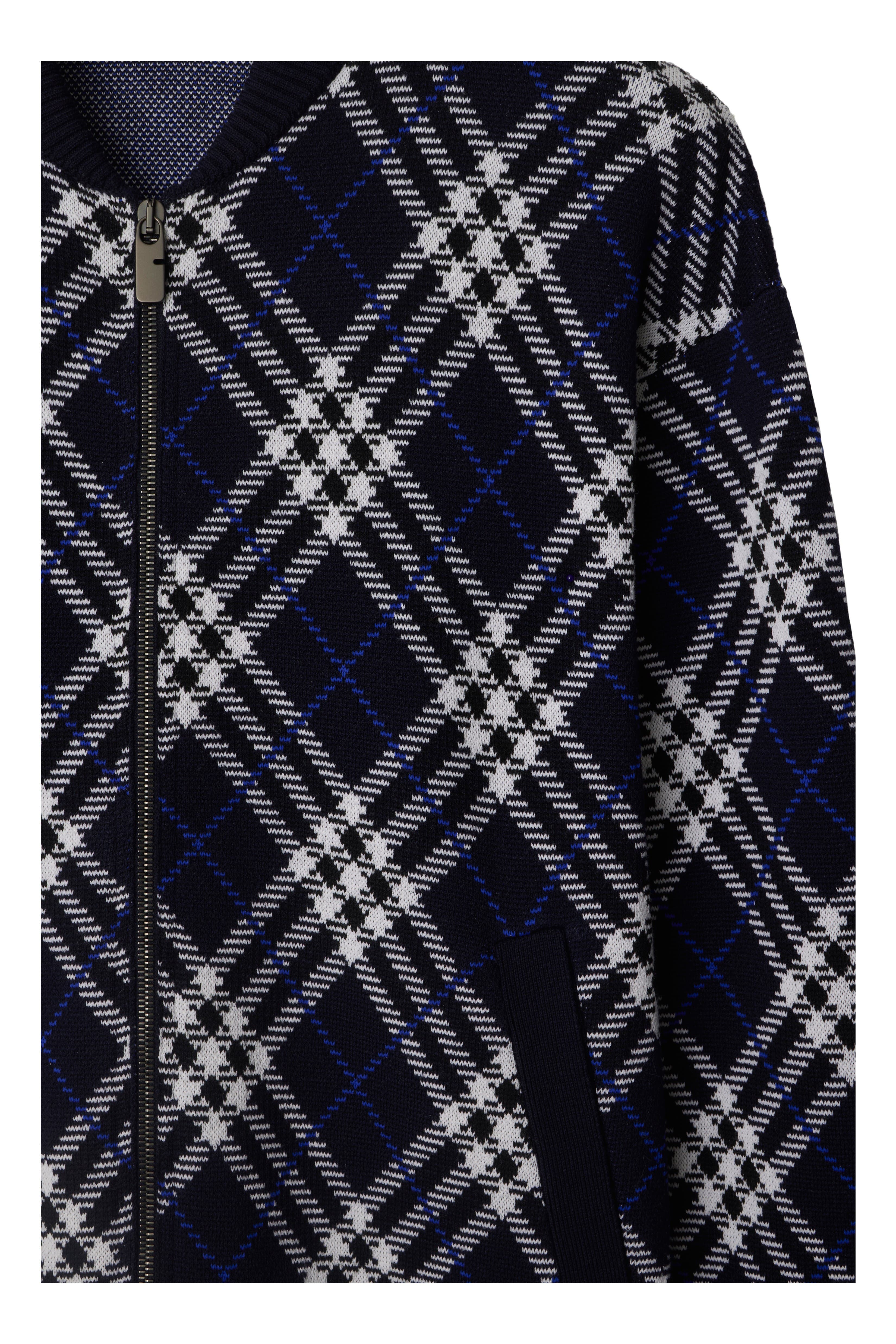 Мужские Burberry Check Wool Blend Bomber Jacket — фото 5