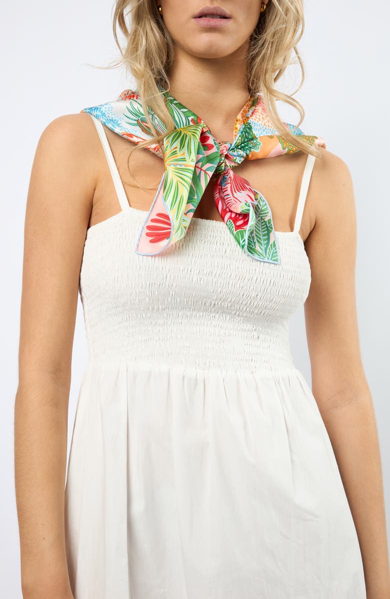 Viens Avec Moi Zebra in Jungle Silk Square Scarf, Main, color,