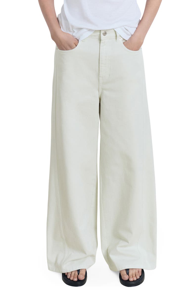 Mid Rise Baggy Ultra Wide Leg Jeans, Main, color, PASTEL GREEN