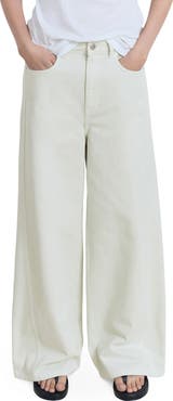 MANGO Mid Rise Baggy Ultra Wide Leg Jeans