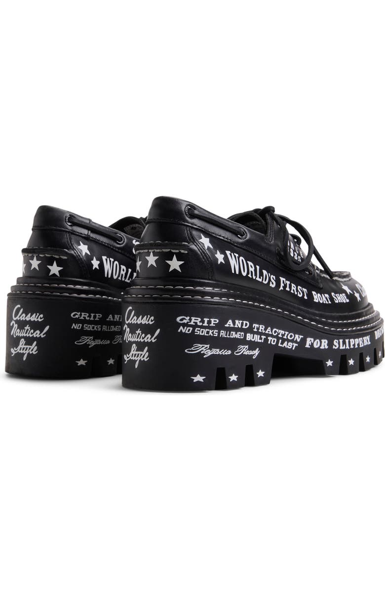 Sperry x MONSE Authentic Original 2-Eye Lug Boat Shoe, Alternate, color, Black Graphic