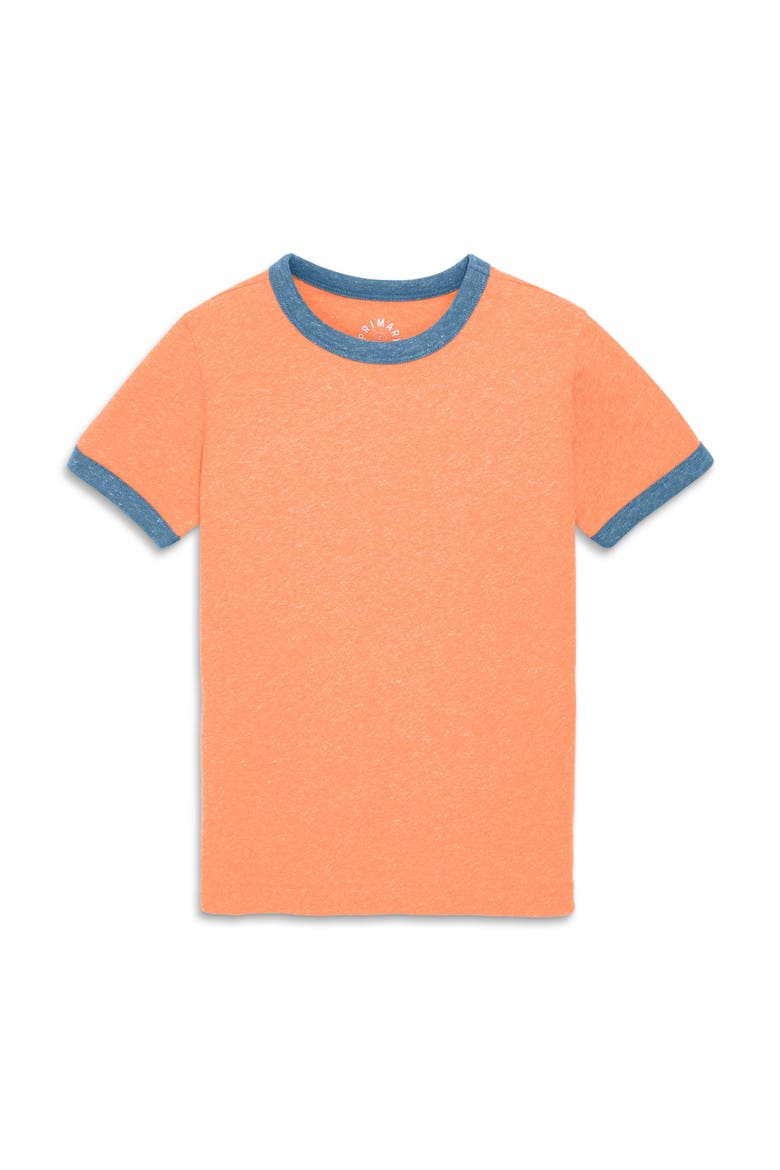 Kids Heathered Ringer Tee, Main, color, Goldfish