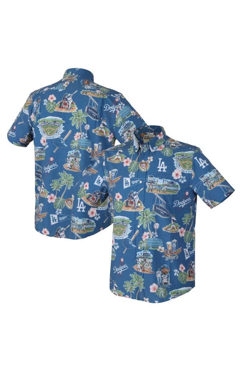 Reyn Spooner Men's Reyn Spooner Royal Los Angeles Dodgers Scenic Tri-Blend Performance Button-Up Top, Alternate, color, Royal