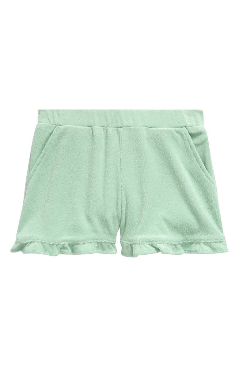 Mini Boden Kids' Ruffle Hem Terry Cloth Shorts, Main, color,