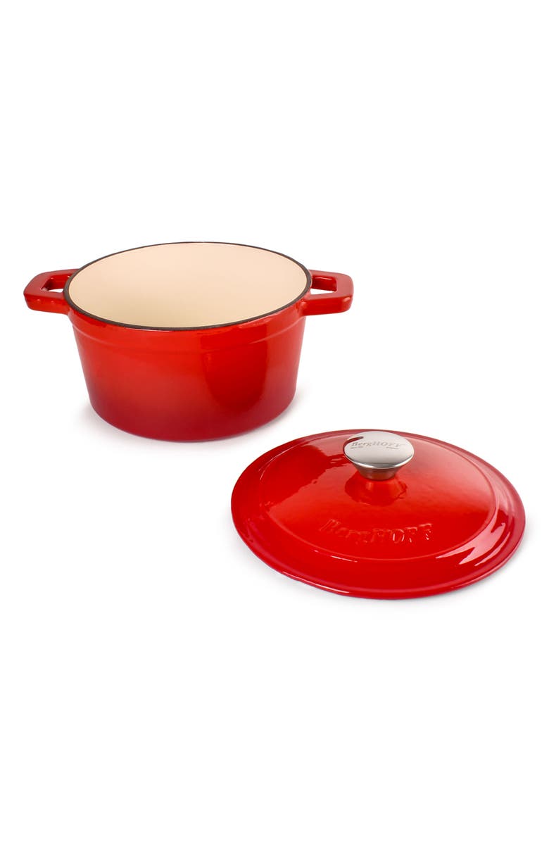BergHOFF Neo 3-Piece 3-Quart Cast Iron Set, Alternate, color, Red