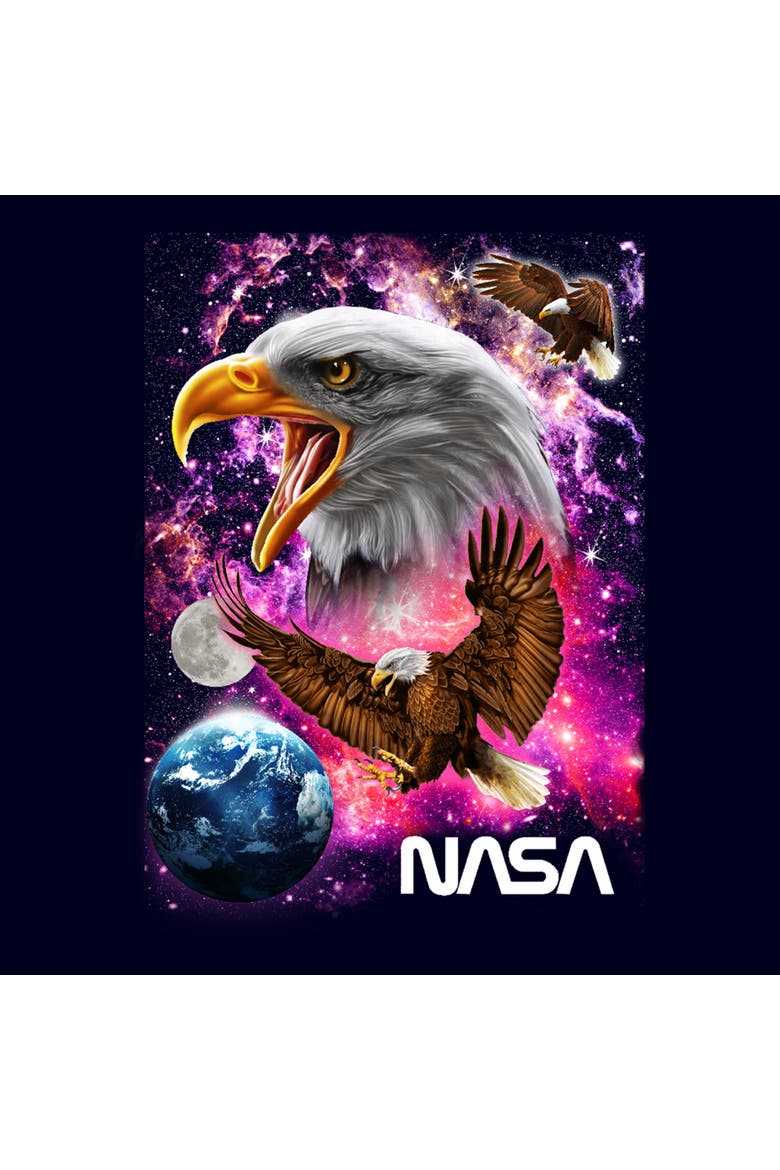 Men's NASA Space Eagle Art  Graphic T-Shirt, Alternate, color, Navy Blue