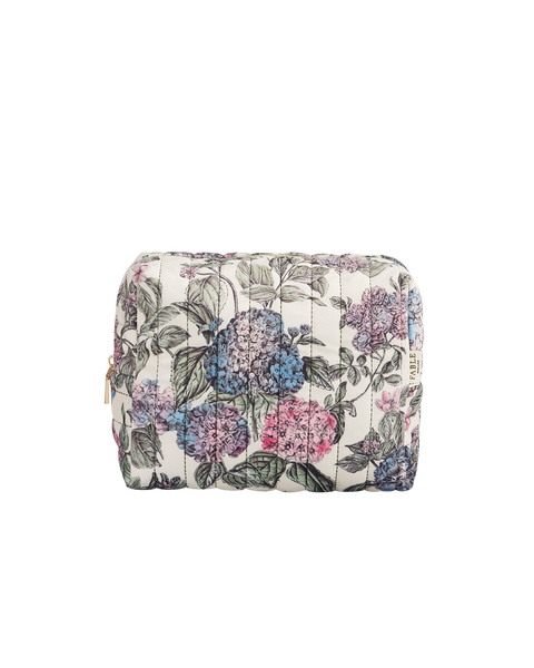 Hydrangea Large Quilted Makeup Bag