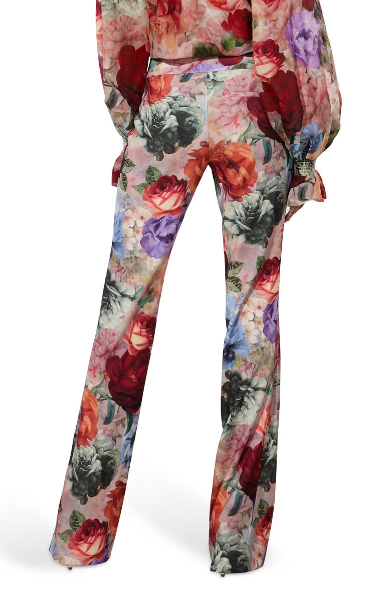 Alice + Olivia Olivia Floral Bootcut Crepe Pants, Alternate, color,