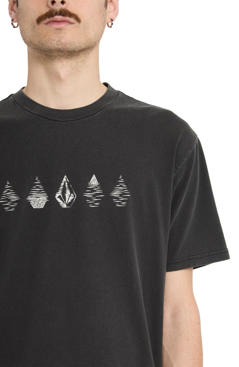 Volcom Lunar Phases Cotton Graphic T-Shirt, Alternate, color, Black