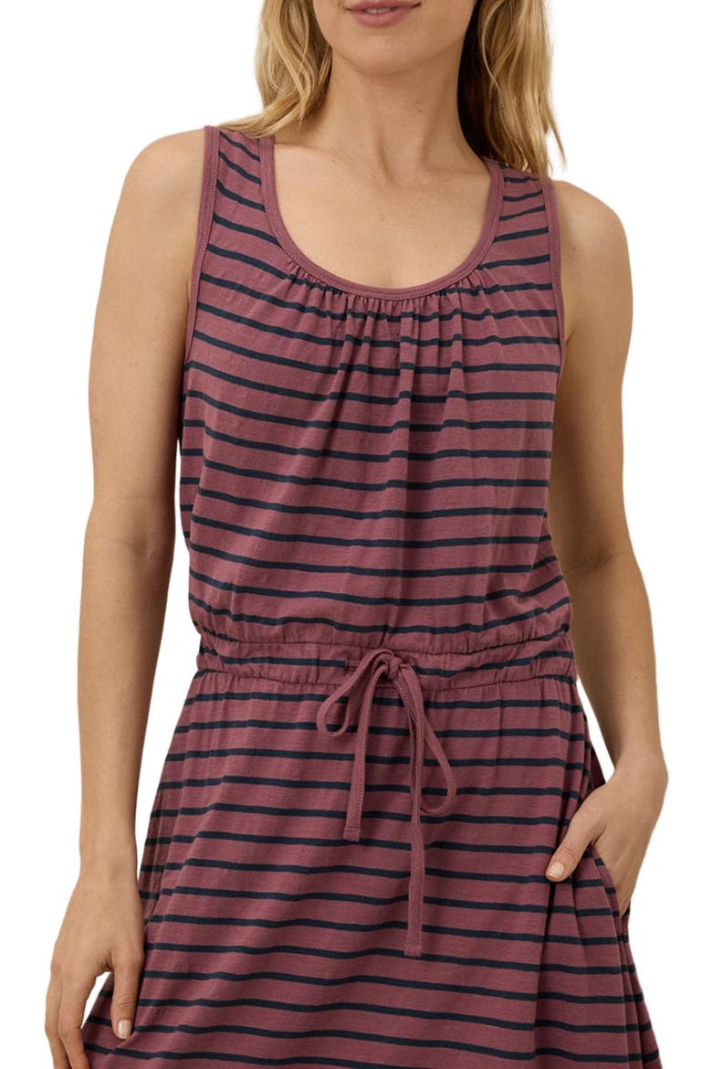Organic Cotton Relaxed Slub Tank Maxi Dress, Alternate, color, Sea Ranch Stripe Mauve