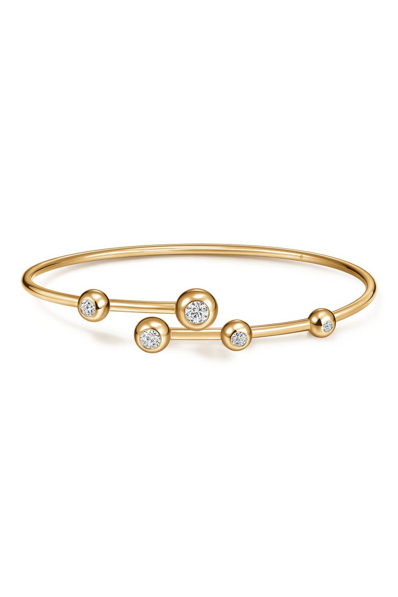 Dream Floating 18k Gold Diamond Flexi Bangle, Main, color, 18K YELLOW GOLD/DIAMOND