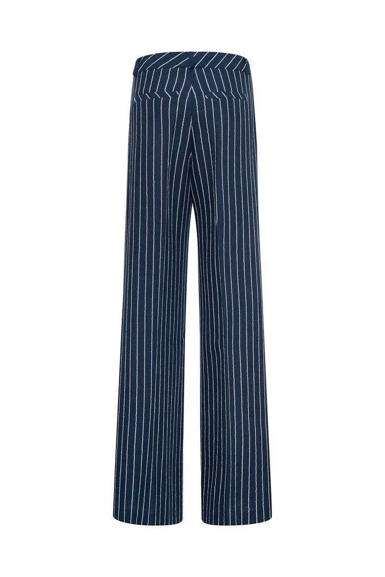 Pinstripe Sequins Trousers, Main, color, Blue