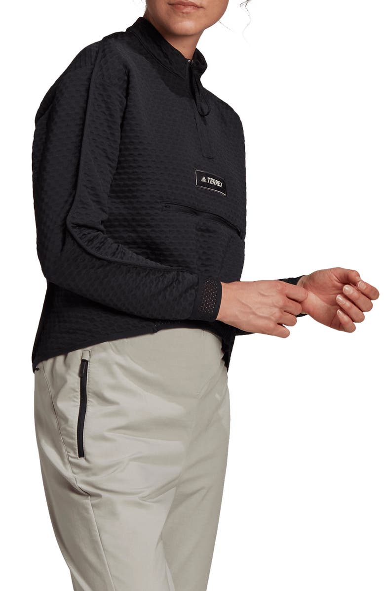 adidas Terrex Hike Fleece Half Zip Sweatshirt, Alternate, color,