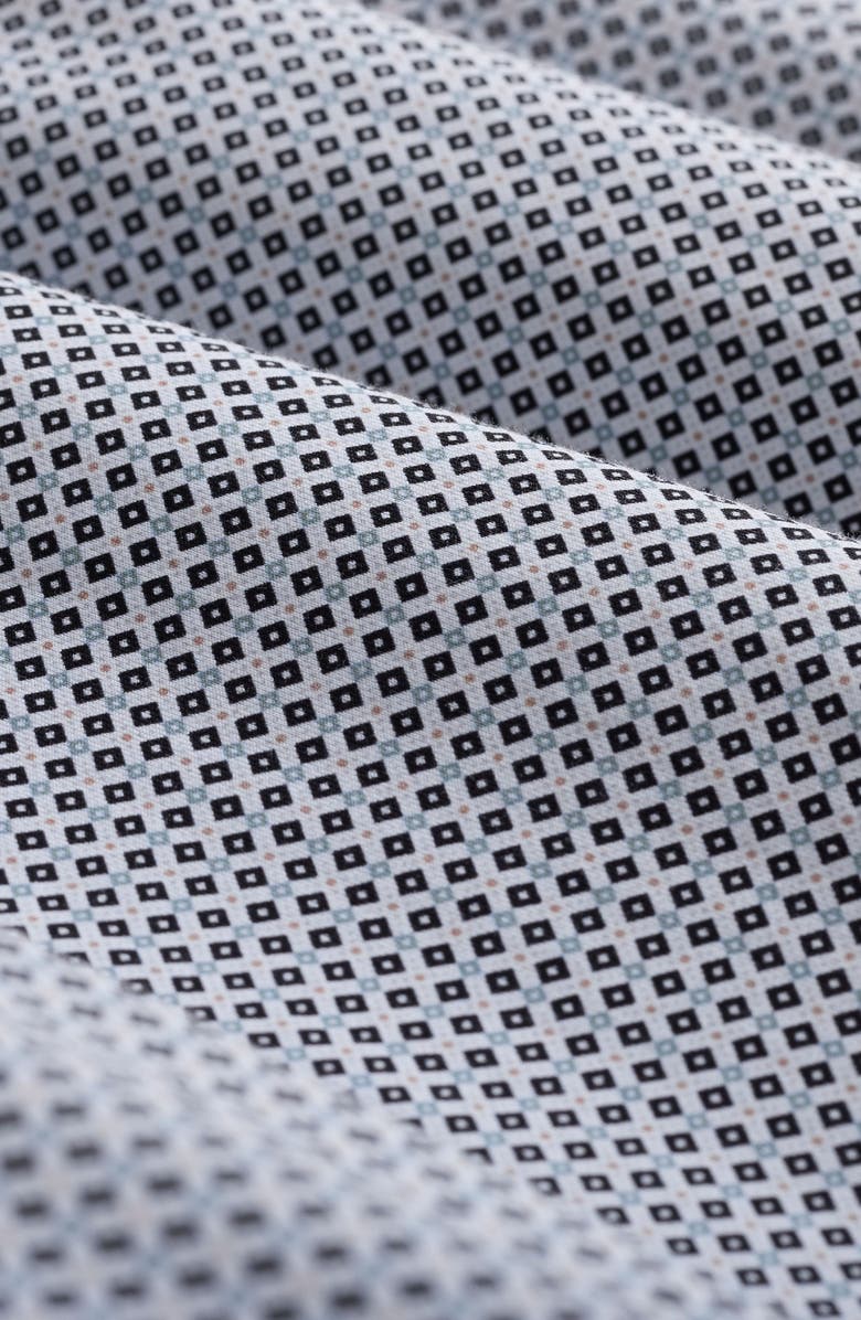 Bugatchi James OoohCotton<sup>®</sup> Geo Print Button-Up Shirt, Alternate, color, White
