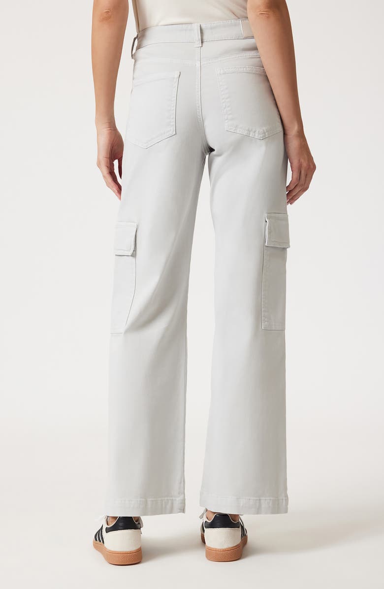 Mavi Jeans Alva High Waist Straight Leg Cargo Pants, Alternate, color, Ivory Casual Twill