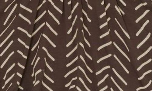 Kyte Baby Espresso Herringbone Long Sleeve Skirted Bodysuit In Brown