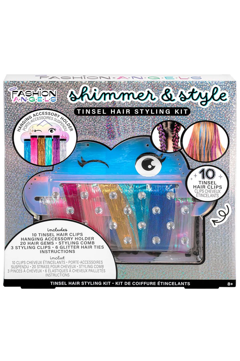 Tinsel Hair Styling Kit, Shimmer & Style, Fashion Beauty Craft, Alternate, color, Multicolored