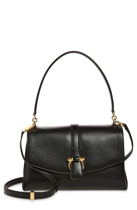 Medium Leather Top Handle Bag