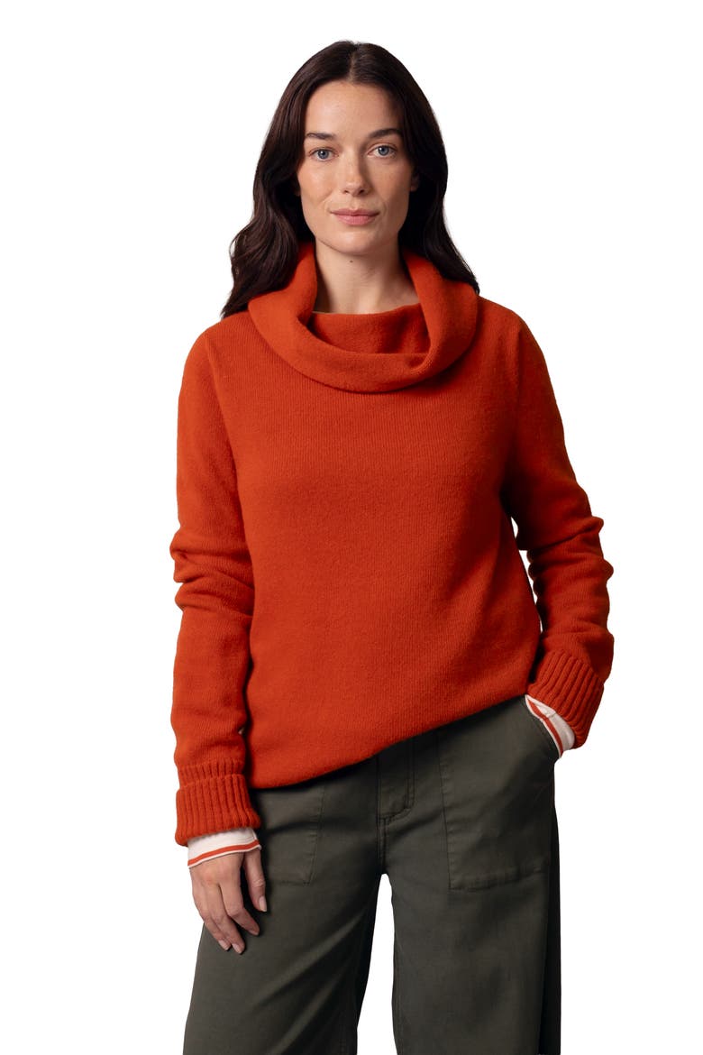 British Supersoft Slouchy Cowl Sweater, Main, color, Burnt Orange