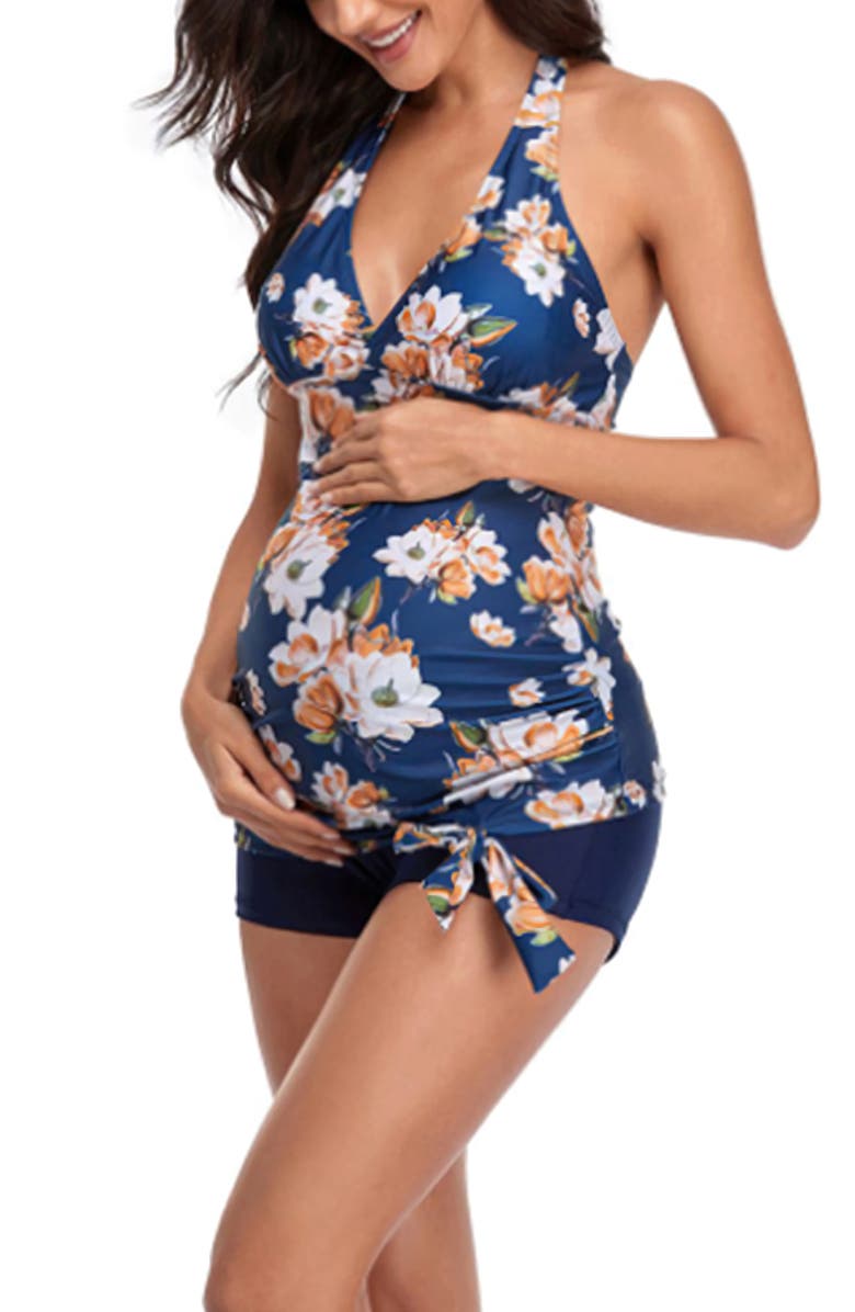 Savi Mom Pacific Ocean Two-Piece Maternity Swimsuit, Alternate, color, 