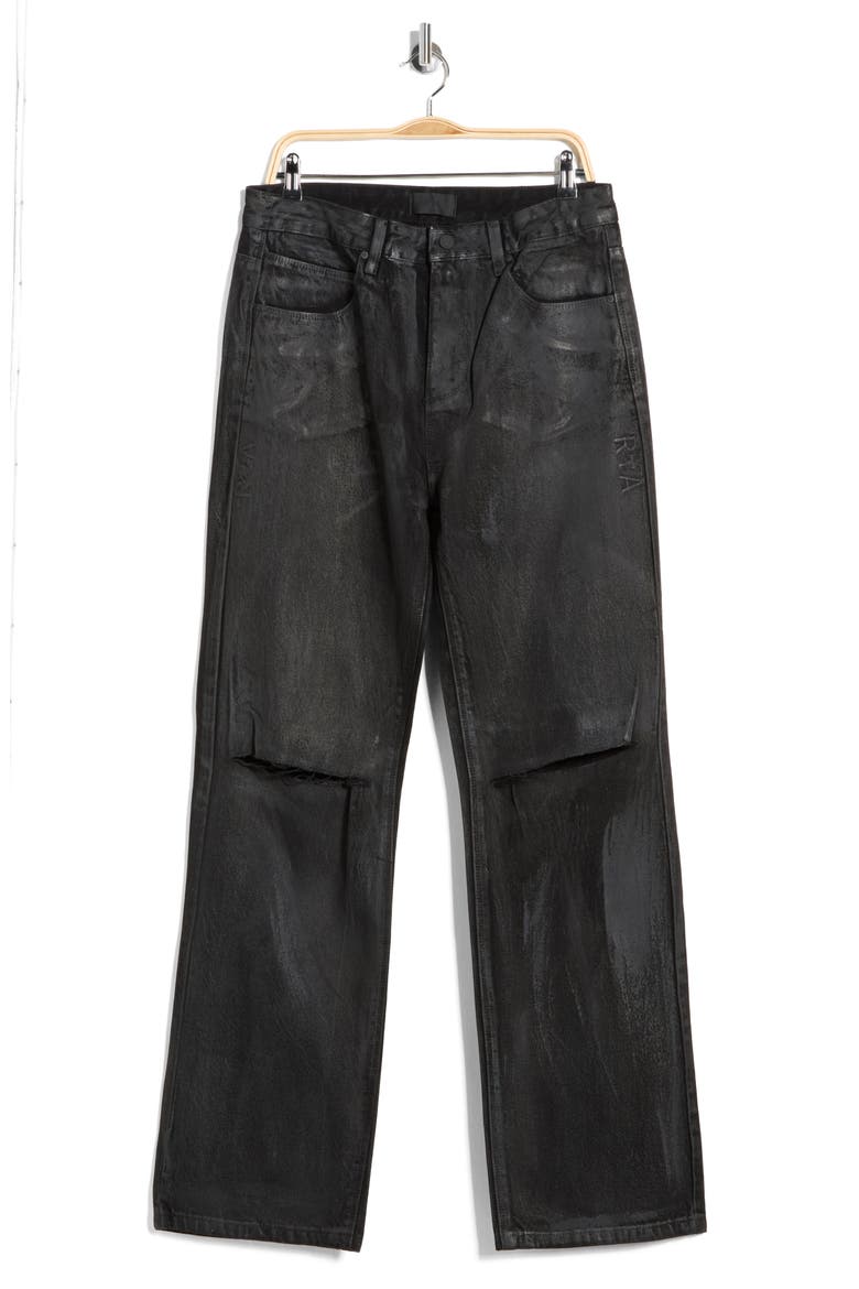 Jonas Straight Jeans, Alternate, color, OBSIDIAN