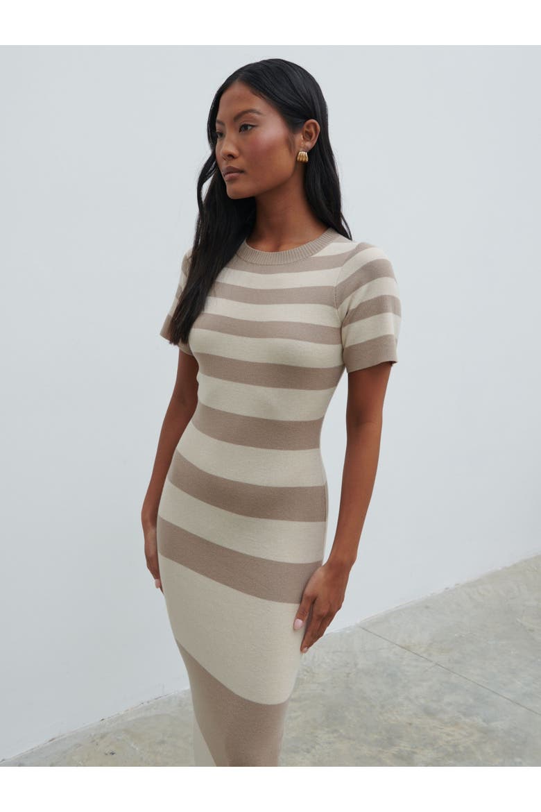 Heidi Stripe Knit Maxi Dress, Alternate, color, Beige