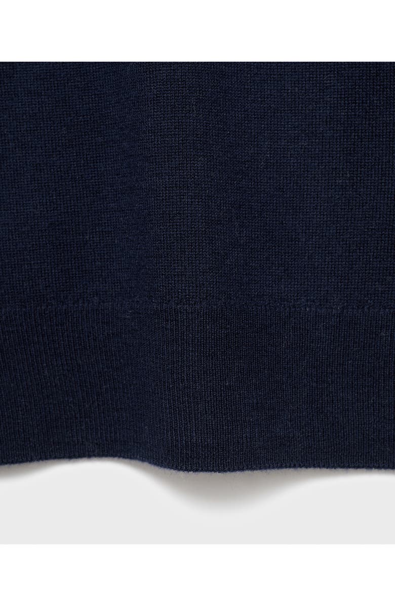 MANGO Selection Crewneck Wool Sweater, Alternate, color, Navy