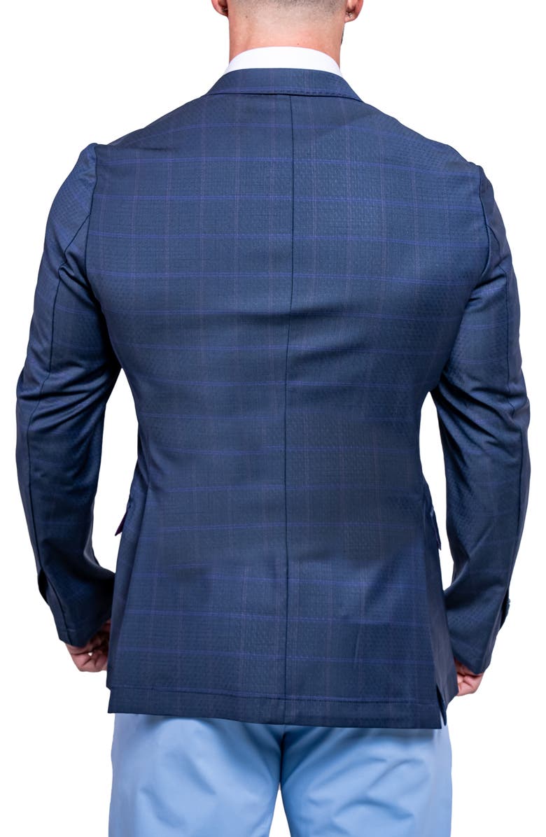 Maceoo Descartes Ascension Plaid Blazer, Alternate, color, Blue